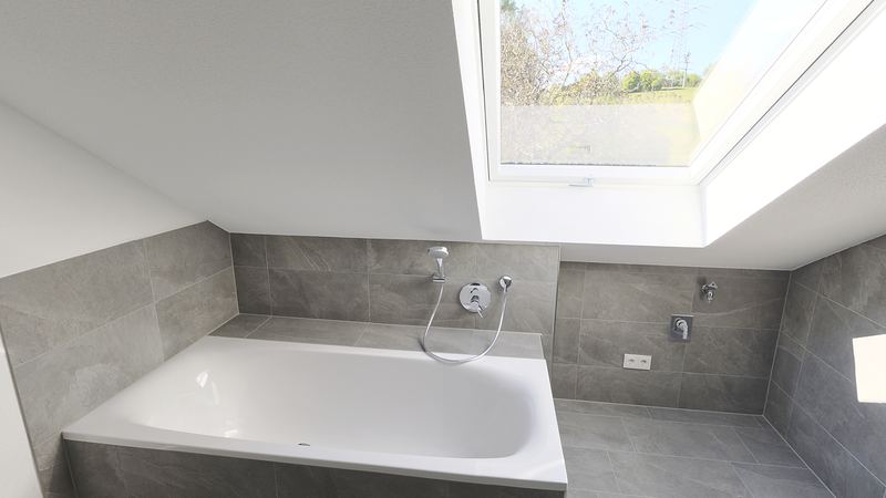 Bathroom with skylight